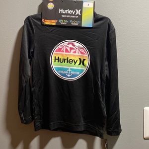 BRAND NEW GIRLS  HURLEY UPF SWIM TOP SIZE 4! NWT. SMOKE FREE HOME!